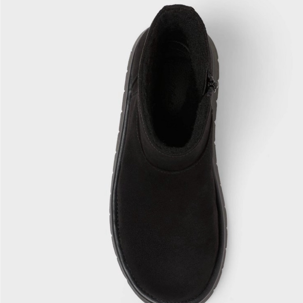 Universal Thread Target Black Microsuede Ankle Bo… - image 2